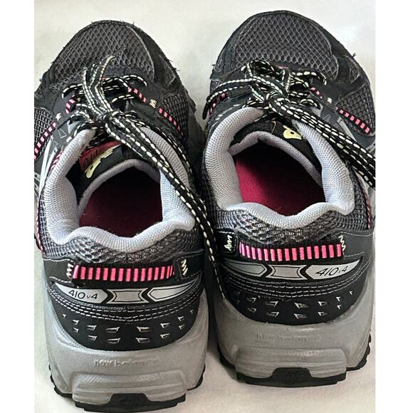 New Balance 410 Womens Trail Running Shoes Sneakers WT410BP4 Black/Pink/Gray - 7 - Picture 4 of 8